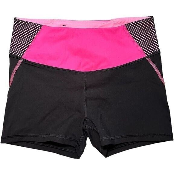 VSX Sport Pants - Victorias Secret Sport Shorts Women Size S Supermodel Pink Black Mesh Athleisure